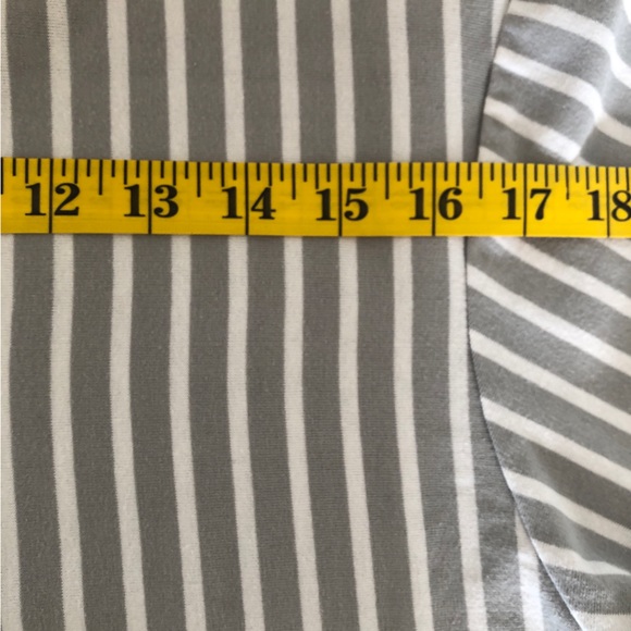 Denim and Flower by Ricky Singh Men’s Large Gray Stripped Short Sleeve Shirt‎ - Picture 12 of 13